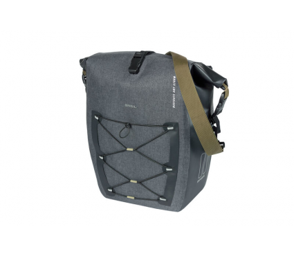 Bagažinės krepšys Basil Navigator Storm L, single pannier bag, 25-31L, black
