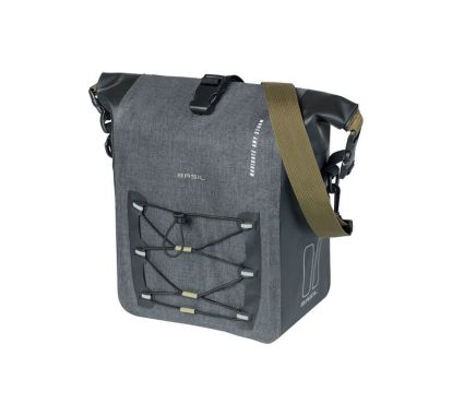 Bagažinės krepšys Basil Navigator Storm M, single pannier bag, 12-15L, black