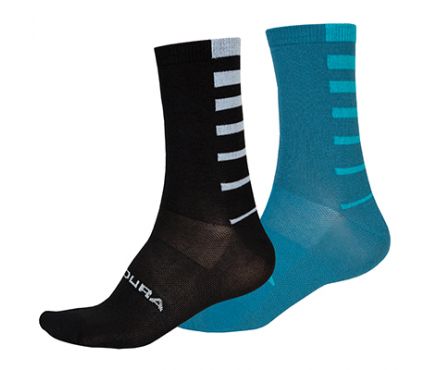 Kojinės Endura Coolmax® Stripe Socks (Twin Pack) Kingfisher
