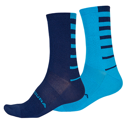 Kojinės Endura Coolmax® Stripe Socks (Twin Pack) ElectricBlue