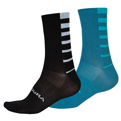 Kojinės Endura Coolmax® Stripe Socks (Twin Pack) Kingfisher