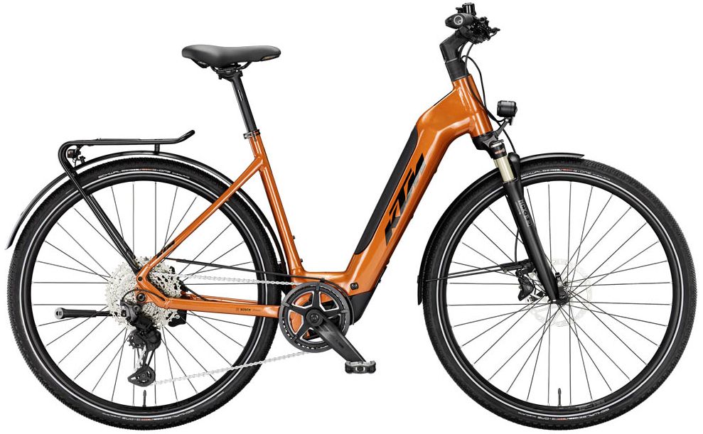 Elektrinis dviratis KTM MACINA SPORT SX 10  US burnt orange (black)
