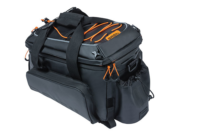 Bagažinės krepšys Basil Miles Tarpaulin trunkbag XL Pro, 9-36L, black orange