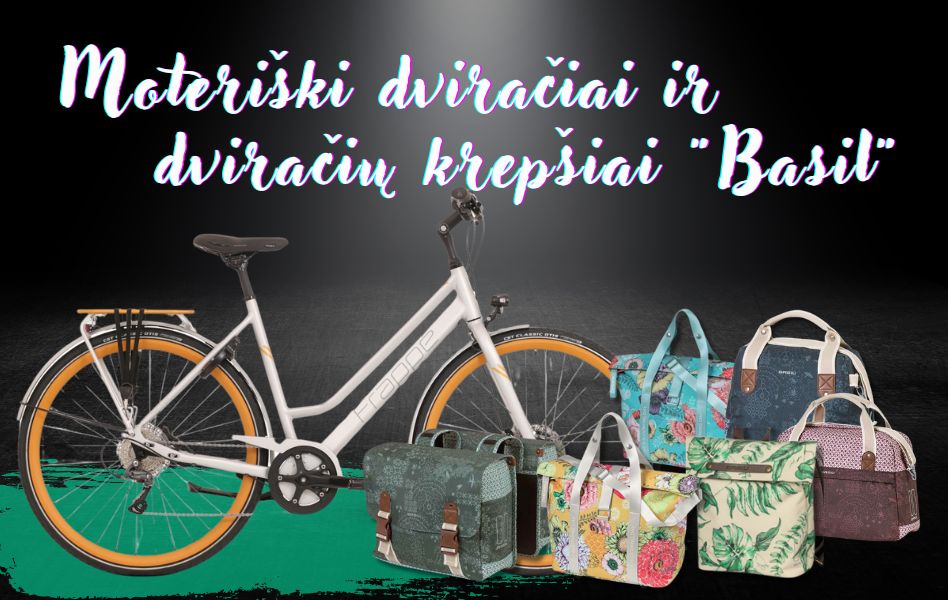 Moteriški dviračiai ir dviračių krepšiai "Basil"