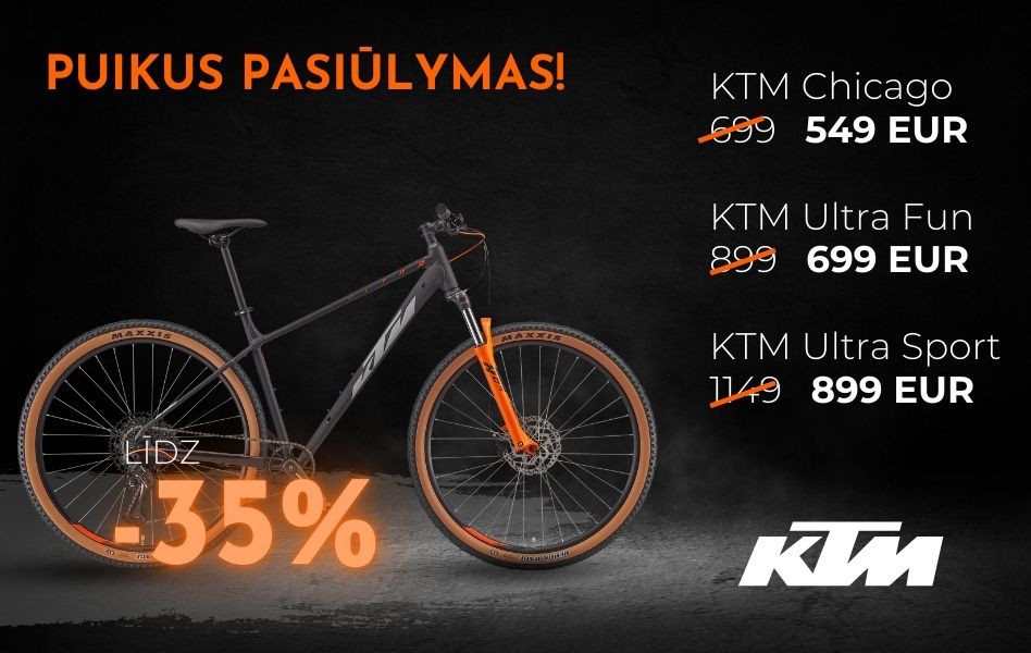 KTM kalnų dviračiai - puikus pasiūlymas!