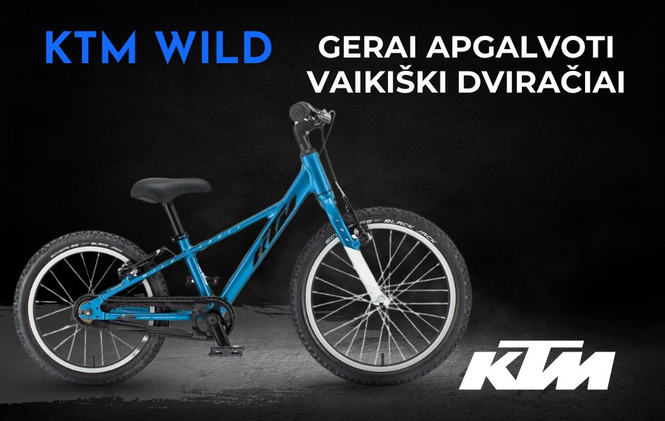 KTM wild gerai apgalvoti vaikiški dviračiai